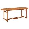 VidaXL Garden Dining Table 220x90x75 Cm Solid Acacia Wood