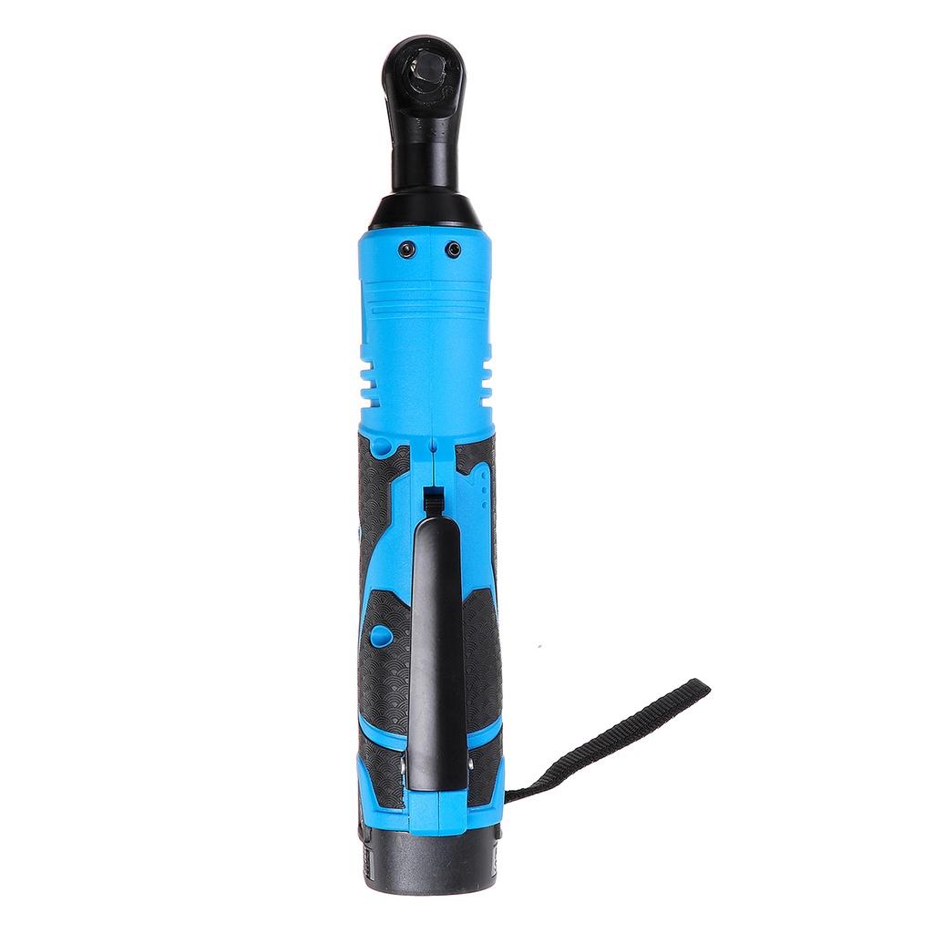 18V  3/8" 100N.m Electric Wrench Cordless Ratchet Rechargeable Scaffolding Right Angle Wrench with  2 Battery Charger Power Tool 18V