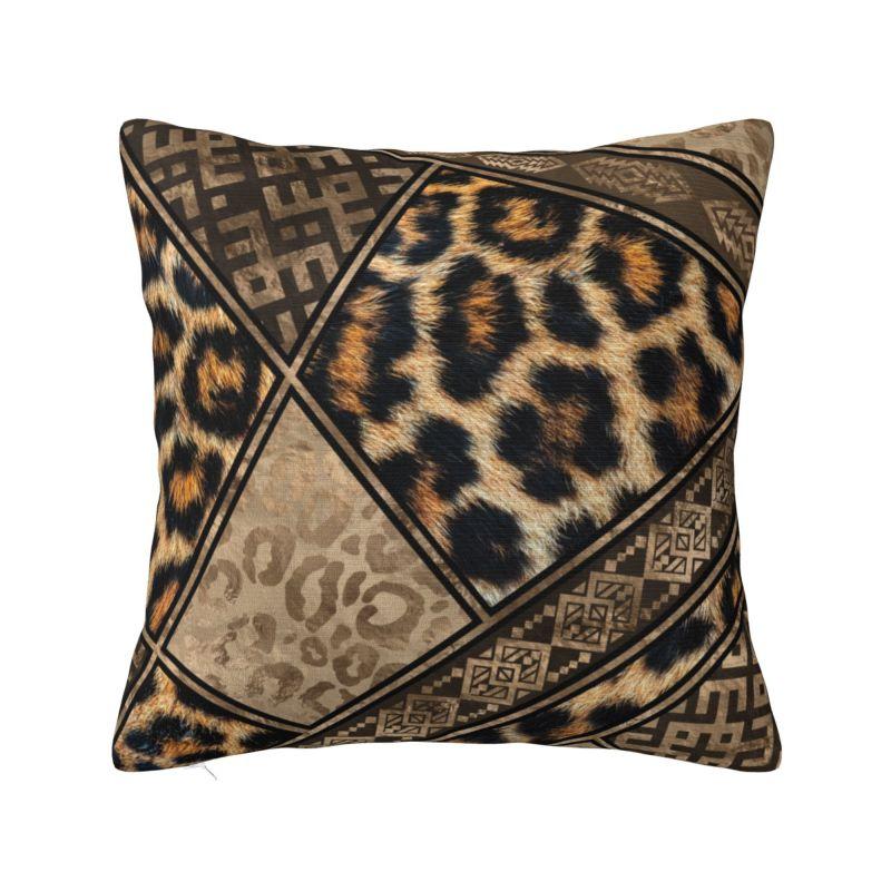 Custom Leopard Skin Print Pillow Case 45x45cm Home Decorative Fashion Cheetah Camouflage Outdoor Cushions Square Pillowcase