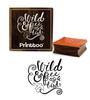 Printtoo Scrap-Booking Wild Free As A Bird Text Design Brown Wooden Rubber Stamp-2 X 2