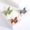 Fashion Color Dripping Bird Brooch Vintage Animal Cute Corsage Jacket Coat Pin Accessories Gift