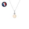Pendant - - Genuine Freshwater Cultured Pearl 6-7 Mm - White Gold - 42 Cm Chain