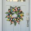 Easter Egg Flower Wreath, Hanging Garlands, Artificial Garland, Decorative Door Wreath