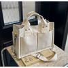 New Multi Layer Bag Canvas Bag Outer Sheet Crossbody Bag Contrast Zipper Tote Bag Canvas Mommy Bag