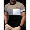 Classic Men's T-shirt Summer Outdoor Round Neck Short Sleeve Top Stripe Print Street Loose T-Shirt Male  Clothing Mens T Shirt