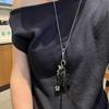 Retro Fashion Sweater Chain Long Tassel Pendant Necklace Vintage Small Bag Long Necklace for Women