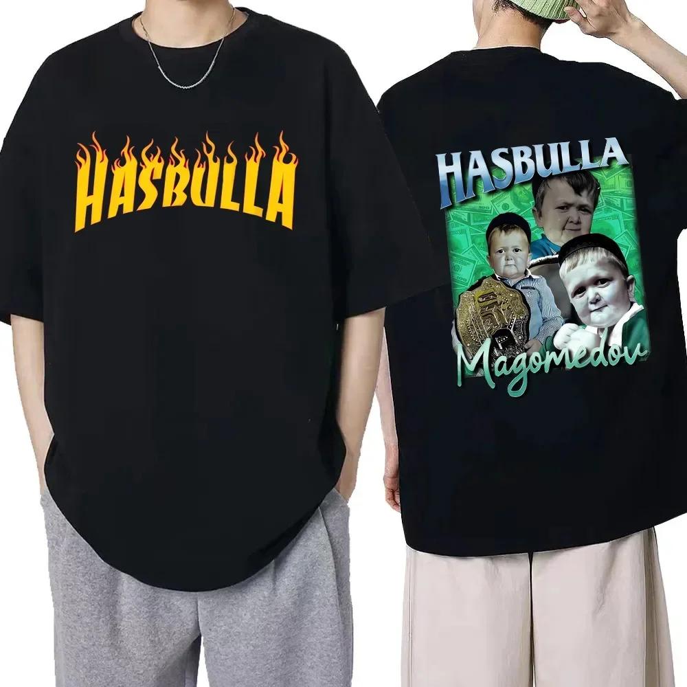 Classic Team Hasbulla Cotton T Shirt Men Women Fighting Hasbulla T-shirt Hip Hop Graphic Shirt Tops Manga T Shirt Streetwear