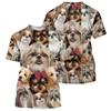 Summer Fashion Casual Funny Animal Dog Graphic T Shirts Men Hip Hop Personality Trend Printed Tees O-neck Short Sleeve