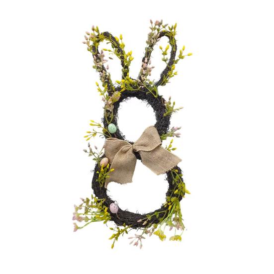 Yousheng Easter Wreath Decoration Artificial Easter Garland with Eggs And Berris for Spring Home Door Wall Window Decor