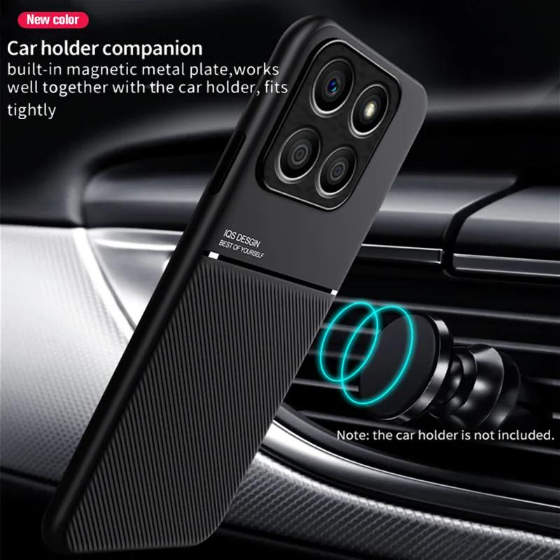 Rugged Non-Slip Portective Case for Honor 200 Smart X7c X6b X8b Cover Car Magnetic Suction Holder Coque Fundas Capa
