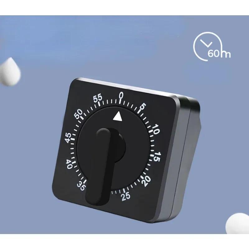 Кухонный таймер 60 минут обратный отсчет белый бесшумный будильник напоминание механический таймер секундомер для класса домашнего задания офисного совещания