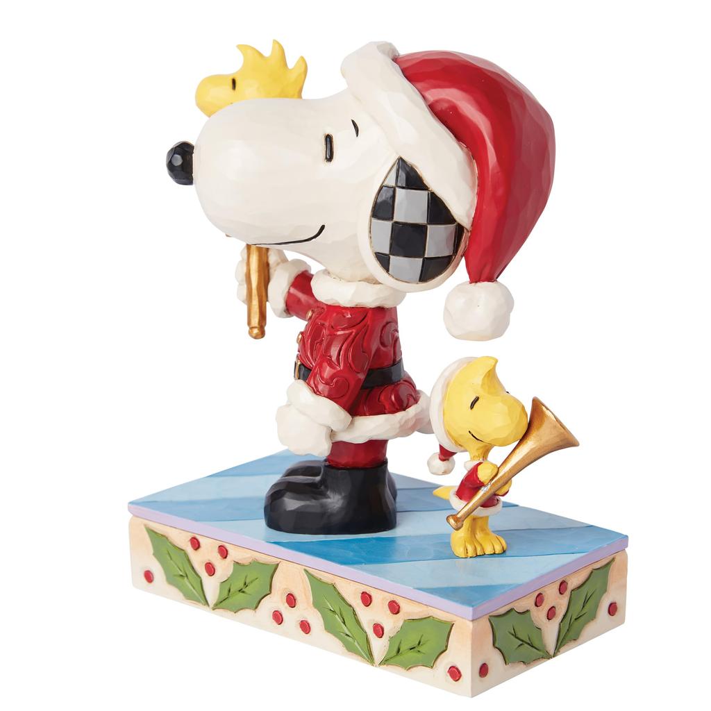 JIM SHORE Snoopy Woodstock Santa 6015039 & <Christmas>