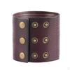Leather Bracelet Cuff Bangle for Women Men Jewelry Adjustable Buckle Brown