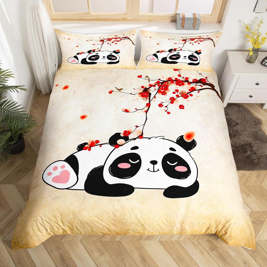 Cartoon Animals Duvet Cover Cute Giraffe Monkey Tiger Elephant Bedding Set Lovely Wildlife Comforter Cover Polyester Quilt Cover