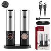 Electric Pepper Powder Grinder USB Rechargeable Salt Pepper Grinder with Adjustable Roughness Freshly Ground Pepper Kitchen Tool