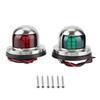 1 Pair Red & Green LED Navigation Light Signal Lamp Sidelight for Marine Boat Yacht Accessory