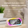 Rechargeble Alarm Clock RGB Mood Light 2 Alarm Loud Volume Wireless Speaker 12/24H Voice Control Table Snooze LED Digital Clock