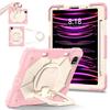 For Apple iPad Air (2020)/ iPad Air 4, 360° Rotating Grip Heavy Duty Protection Stand TPU+PC 3in1 Anti-knock Shockproof Tablets PC Case