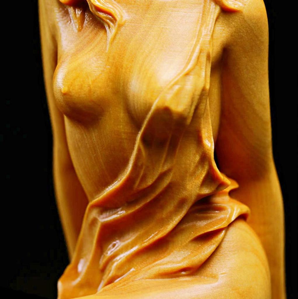 Wood Female Beautiful Beautiful Wooden Figurine Carving, Goddess, Nude, Girl, Woman, Sculpture,