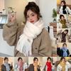 Warm Winter Cashmere Scarf Solid Color Shawl Wrap Fashion Long Tassel Scarves Women