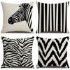 New Abstract Line Cushion Cover Black and White Zebra Living Room Office Sofa Pillow Cover