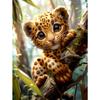 5d DIY Diamond Painting Cross Stitch Animal Leopard Diamond Embroidery Mosaic Full Round Drill Home Decor