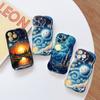 For OPPO A17 A18 A38 A58 A98 Reno7 Z 8Z 8T 11F 11 Pro Realme 12 Lite 12 Pro C30 Painting Starry Night Sunset Cream Texture Soft Silicone Case