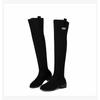 Over the Knee Boots Comfortable Square Heel Round Toe  Stretch Boots Flock Leopard Autumn Winter Women's Boots