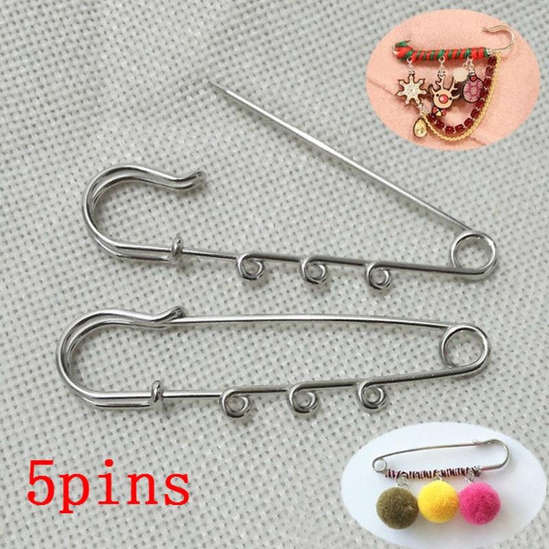 5PCs Multicolor 3 Holes Brooch for Jewelry Making DIY Accessories Handmade Pins & Brooches for Women