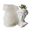 Sculpture Man Flower Pots Silicone Molds Pen Holder Concrete Mold Succulent Planter Making Tool for  Crafts