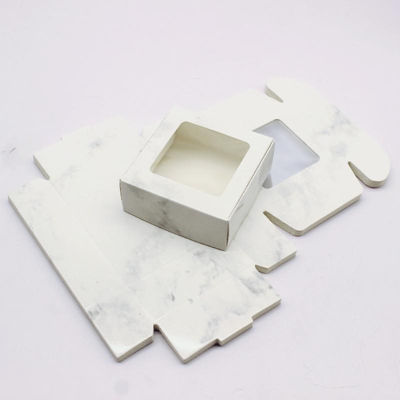 10 шт. бумажная подарочная упаковочная коробка 7,5x7,5x3 см белая самодельная рождественская коробка для украшения окна конфет свадебных сувениров ювелирных изделий для вечеринок