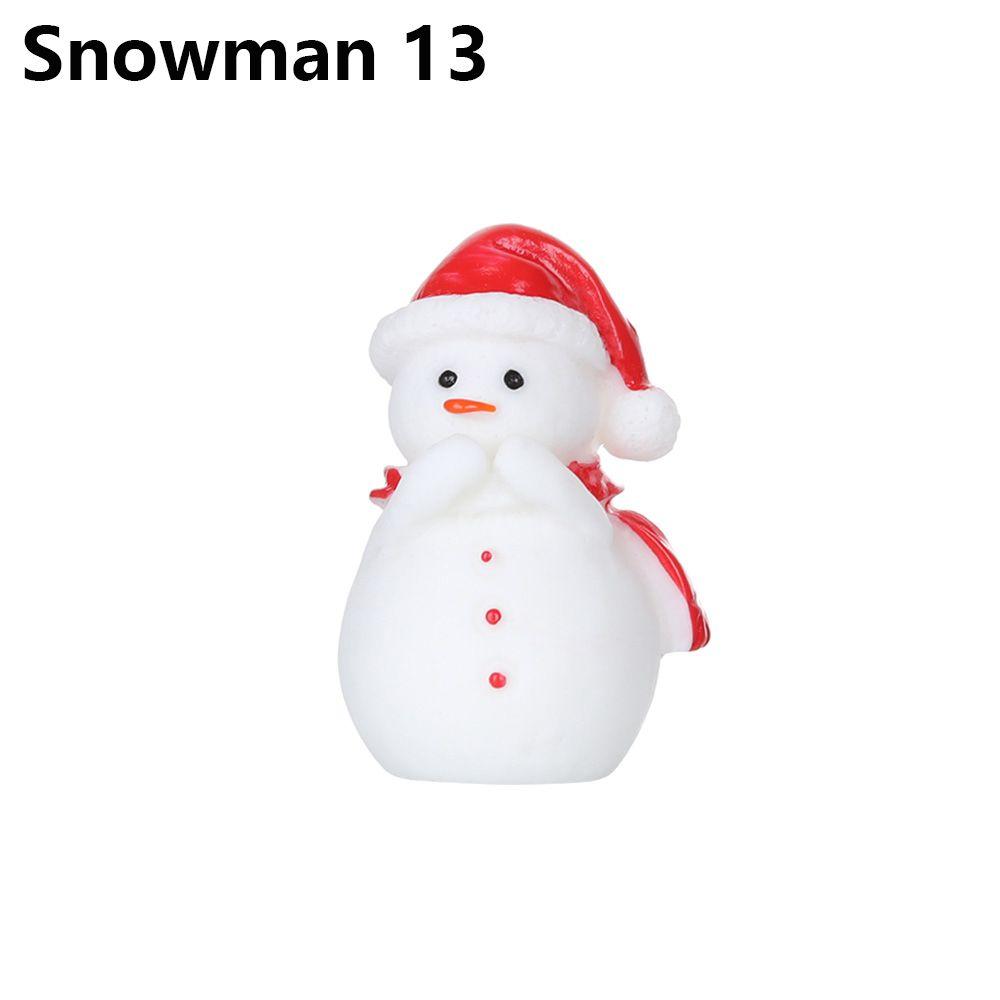 Toys Bonsai Decor Fairy Garden Deer Santa Claus Miniature Snowman Christmas Figurines Xmas Tree