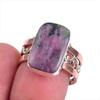 Ruby In Zoisite Handmade Lab-Created 925 Sterling Silver Two Tone Ring S.7 s3S08