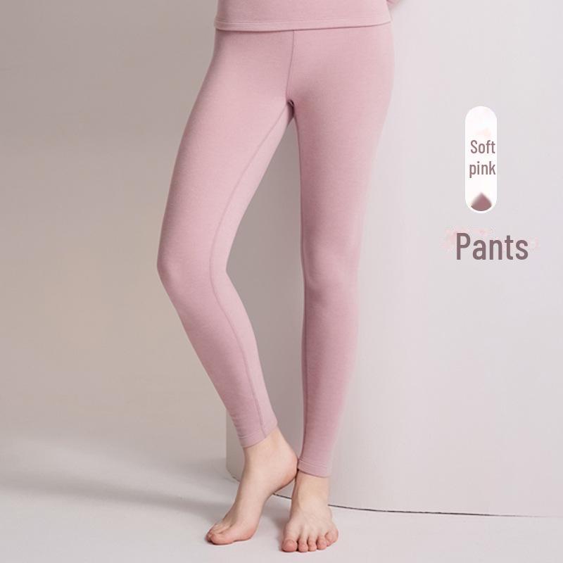 Women's Wool Thermal Underwear Set - Thickened Brushed Edge for Autumn and Winter Warmth
