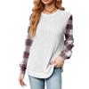 Fashionable Women's Long Sleeved Lightweight Sweater Loose Round Neck Top