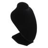 Velvet Necklace Bust Display Stands Pendant Chain Jewelry Rack Black