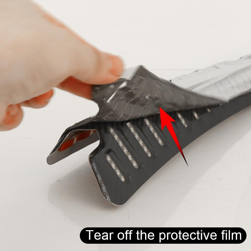 Car Door Edge Protector 2Pcs Car Accessories Auto Rear Bumper Foot Plate Rear Trunk Sill Guard Cover For Tesla Model 3/Model Y