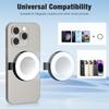 Rechargeable Phone Ring Light 180-Degree Flip Design Fill Light with 3 Modes Adjustable Brightness Magnetic Selfie Light