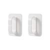 2Pcs Adhesive Hooks Sturdy ABS Shape Design Multifunction Wall Hooks for Home Bat