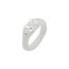 Nff Ribbon Metal Ring-white