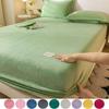 High-quality Soft Velvet Fitted Sheet with Elastic Bands Non Slip Adjustable Mattress Covers for Single Double King Queen Bed 160x200cm
