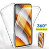 360 Full Body Protector Case For Xiaomi Poco M6 X6 C65 X7 F7 Redmi 13C 9C A3 14C Note 14 8 9 10 12 Pro 13T 11T 14T 13 11 Lite Double Sided Clear Cover