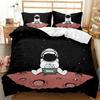 Astronaut Duvet Cover Set, Space Bedding Set for Kids Boys, Sky Galaxy Themed Comforter Cover, Queen/King/Twin Size Quilt Cover