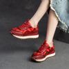Fashion GKTINOO 2025 Spring New Genuine Leather Sneakers Casual Sports Shoes Round Toe Lacd-up Retro Versatile Women's Flat Shoes