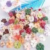 50/100pcs Artificial Flower Heads Colourful Silk Flowers For Crafts Scrapbooking Home Decoration