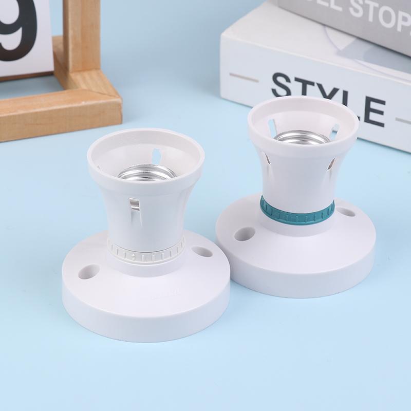 High-power E27 Screw Ceiling Lamp Head LED Lamp Holder Desktop Led Lighting Base Socket Home Heat Resistant Round Lamp Holder