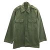 Herringbone Pattern Military Jacket Khaki Men's Used
