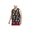 Contrast Pattern Letter and Number Breathable Training Basketball Vest Men Tops Black CZ4740-010