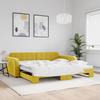 VidaXL Daybed with Trundle Bed Yellow 100x200 Cm Velvet 3196941