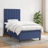 3142079 vidaXL Divan-lit Avec Matelas Bleu 100x200 Cm Tissu
